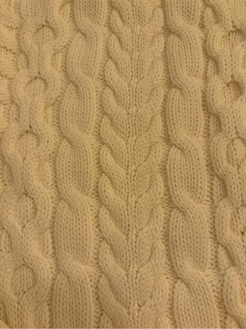 Hope & Henry Baby 100% Organic Cotton Cable Knit Romper Ivory 3-6M